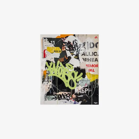 «NOTES & TONES», Mischtechnik auf Leinwand, 2023, 100 × 120 × 4 cm