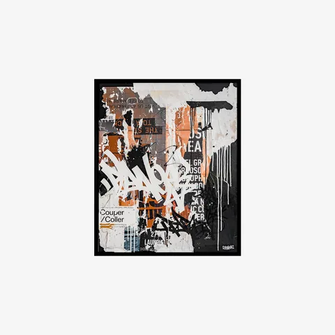 «Paper planes», Mischtechnik auf Leinwand, 2024, 90 × 110 × 2 cm
