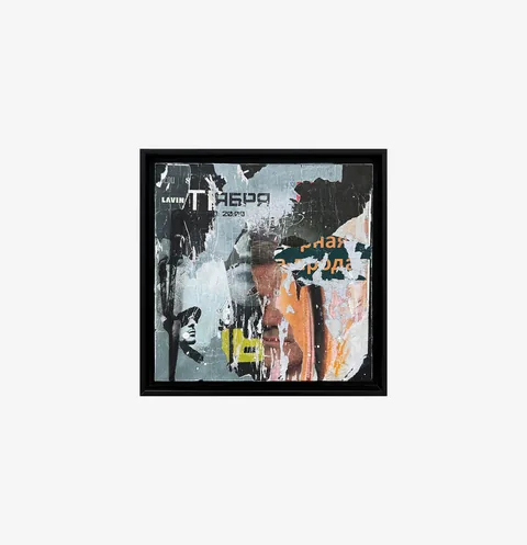 «Biopic №2», Mischtechnik auf Leinwand, 2026, 40 × 40 × 2 cm