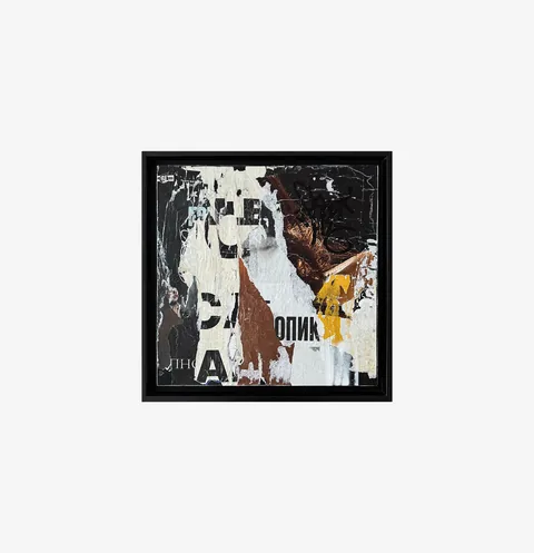 «Biopic №1», Mischtechnik auf Leinwand, 2026, 40 × 40 × 2 cm